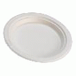 ASSIETTE BIODÉGRADABLE BLANCHE - LOT DE 50 -