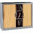 L\'ARMOIRE LUXE À RIDEAUX VINCO PVC DÉCOR BOIS CORPS ALUMINIUM LARGEUR 80 X HAUTEUR 69,5 CM