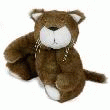 CHAT SCHUBERT MARRON ARTICULÉ 22CM  CHAT SCHUBERT MARRON