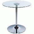 TABLE BASSE BISTRO RONDE EN VERRE TREMPÉ TRANSPARENT