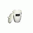 LOT DE 6 CREUSETS EN PORCELAINE FORME HAUTE AVEC COUVERCLE