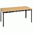 TABLE UNIVERSELLE PLATEAU HÊTRE 180 X 80 CM PIEDS BRUN
