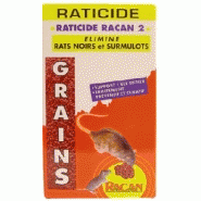 CÉRÉALE RATICIDE RATICIDE RACAN 2- BOITE DE 1KG