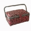BOÎTE À COUTURE &QUOT;ROYAL BURGUNDY&QUOT; 24 X 16 X 11 CM