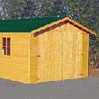 GARAGE EN BOIS 15,51M² - PANNEAUX 15MM GARAGE BOIS