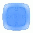 ASSIETTE PP BLEU