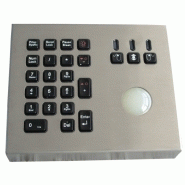 TRACKBALL AVEC PAVE NUMERIQUE RETRO-ECLAIRE ANTI-VANDALE M185-CTB-KP-DT