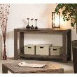 CONSOLE - GUERIDON - BASTIA CONSOLE AJOURÉE AVEC SOUS PLATEAU EN ACACIA