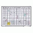 LE GAMASTER PLANNING HEBDOMADAIRE ACCENT 60 X 90 CM, SURFACE MAGNÉTIQUE, EFFAÇABLE À SEC, CADRE BLEU