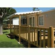 TERRASSE MOBIL HOME 1/2 COUVERTE 6,00 X 3,00