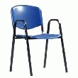 CHAISE EN MéTAL EMPILABLE CORA COLOR PIéTEMENT NOIR