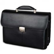 JUSCHA ATTACHÉ CASE ALASSIO AVEC COMPARTIMENT POUR ORDINATEUR PORTABLE CUIR NOIR