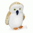 HIBOU BEIGE BLANC 33CM  HIBOU BEIGE BLANC
