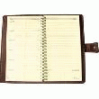 SEMAINIER DE POCHE - OBERTHUR - MILANO - SIMILI CUIR MARRON - 9 X 17 CM - DE JANVIER À DÉCEMBRE
