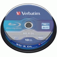 VERBATIM - TOUR DE 10 BLU-RAY BD-R DL DOUBLE COUCHE 50 GO 6X 43746
