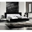 - AROMA LIT 140X190 AVEC LUMINAIRES - NOIR/BLANC