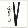 CORDON BADGE UNI : PLAT 10MM MOUSQUETON STANDARD / SÉCURITAIRE