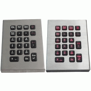PAVE NUMERIQUE ANTI-VANDALE RETRO-ECLAIRE EN BOITIER M116KP-DT-BL