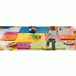 LE TAPIS AFRIQUE CCE 120 X 120 CM - LION JAUNE
