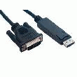 CÂBLE DISPLAYPORT MÂLE - DVI-D MÂLE - 2 MÈTRES