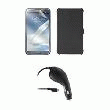 SAMSUNG PACK D'ACCESSOIRES (CHARGEUR ALLUME-CIGARE, COQUE, FILM DE PROTECTION ÉCRAN) POUR GALAXY NOTE 2