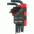 JEU DE 6 CLÉS MÂLES COURTES TAMPER-TORX