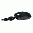 MINI-SOURIS OPTIQUE TNB AVEC CÂBLE RÉTRACTABLE - NOIR