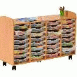 MEUBLE DE RANGEMENT HAUTEUR 91 CM - 4 COLONNES 32 BACS