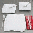 - PORCELAINE HÔTELIÈRE SET 12 PCES CARRÉ ARRONDI