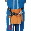 POCHE A OUTILS CROUTE DE CUIR +CEINTURE A 4 COMPARTIMENTS