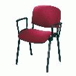 CHAISE DE RÉUNION ISO CLASSIC EN TISSU BORDEAUX