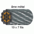 CABLE ANTIGIRATOIRE ACIER GALVA 19 TORONS REF1105