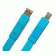 CÂBLE USB 2.0 A MÂLE VERS B FLAT CABLES - 1,2M - BLEU (130845) LACIE