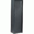 ARMOIRE MONOBLOC PORTES À RIDEAUX H.198 CM - ANTHRACITE - 4 TABLETTES - DIMENSIONS : 198 X 44 X 60 CM