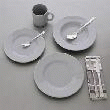 - SERVICE MYK FAÏENCE GRIS 16 PIÈCES