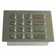 PAVÉ NUMÉRIQUE INOX ANTI-VANDALE DE 16 TOUCHES A120KP 