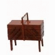 TRAVAILLEUSE EN BOIS SUR PIED 43 X 21 X 16CM