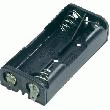 BOÎTIER COUPLEUR 2 PILES R03 NOIR CONNEXIONS CIRCUIT IMPRIMÉ