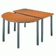 TABLE DEMI LUNE L140 MERISIER PIED ANTHRACITE