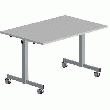 TABLE ABATTANTE RECTANGLE GRIS/ANTHRACITE 120X80CM.