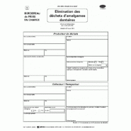 BORDEREAUX DECHETS DAMALGAMES CERFA 10785*01