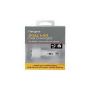 TARGUS DUAL USB CAR CHARGER FOR MEDIA TABLETS & MOBILE PHONES - ADAPTATEUR ALLUME-CIGARE (VOITURE) - 5.1 VA - 2 CONNECTEUR(S) DE SORTIE - POUR APPLE IPAD 1, 2, IPHONE 3G, 3GS, 4, 4S