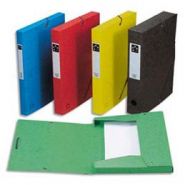 BOÎTE DE CLASSEMENT À ÉLASTIQUE WSTAR - DOS DE 6 CM - EN CARTE LUSTRÉE 7/10E - ROUGE