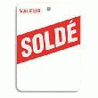 ETIQUETTE SOLDÉ PERFORÉ POUR TEXTILE - FORMAT 49 X 65 MM - BOITE DE 1000