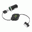 MINI CHARGEUR VOITURE RÉTRACTABLE 2,1A RETRAK POUR IPAD, IPHONE, IPOD - RETRAK