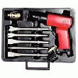 COFFRET MARTEAU PNEUMATIQUE HEXAGONAL AVEC 5 BURINS.