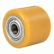 GALET POLYURETHANNE F=270KG DIAM=75X40 MM ALESAGE=20MM.