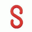 CHAÎNE PLASTIQUE 8 MM ROUGE/BLANC - SACHET DE 5 M -