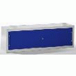 ARMOIRE À PORTES COULISSANTES AVEC POIGNÉE - REHAUSSE POUR ARMOIRE, LARGEUR ARMOIRE 1600 MM H X L X P 500 X 1600 X 420 MM, GRIS CLAIR RAL 7035 / BLEU OUTREMER RAL 5002