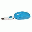 MINI-SOURIS OPTIQUE TNB AVEC CÂBLE RÉTRACTABLE - TURQUOISE